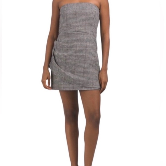 NWT House of Harlow 1960 Strapless Wool blend dress Sz S - Picture 1 of 9